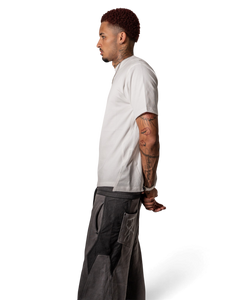 Panelled Tee (WHITE) — 2