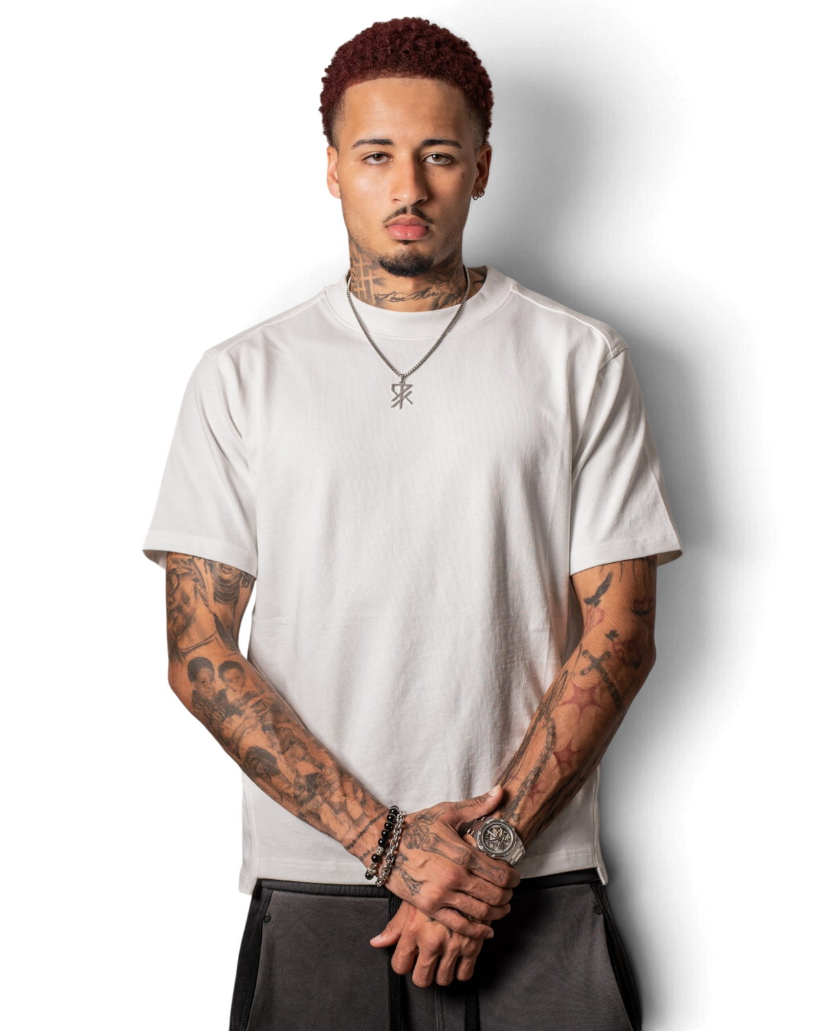 Panelled Tee (WHITE) — 6 of 7