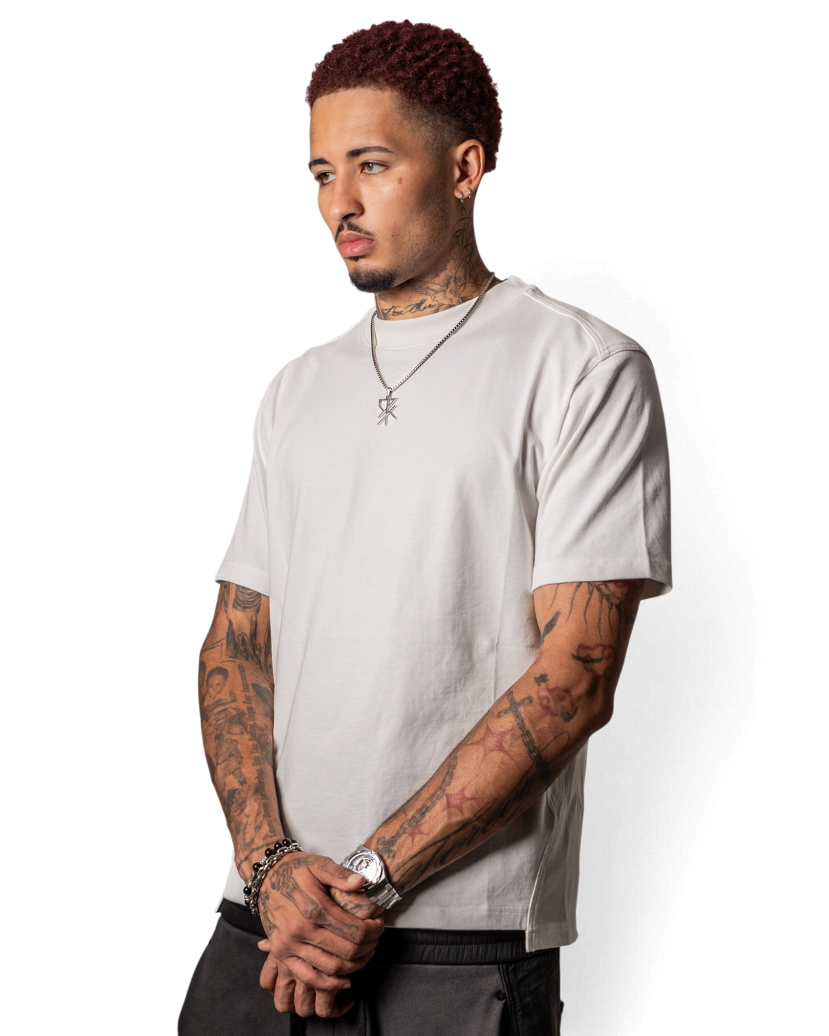 Panelled Tee (WHITE) — 1 of 7